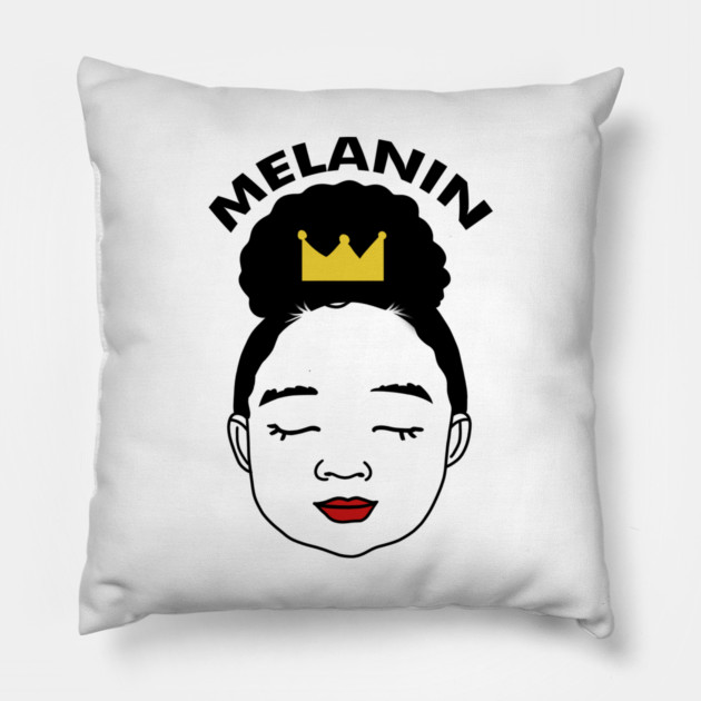 Melanin Afro Girl Birthday, Proud African Pillow by logiamerch