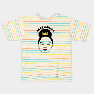 Melanin Afro Girl Birthday, Proud African Kids T-Shirt
