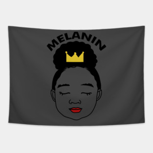 Melanin Afro Girl Birthday, Proud African Tapestry