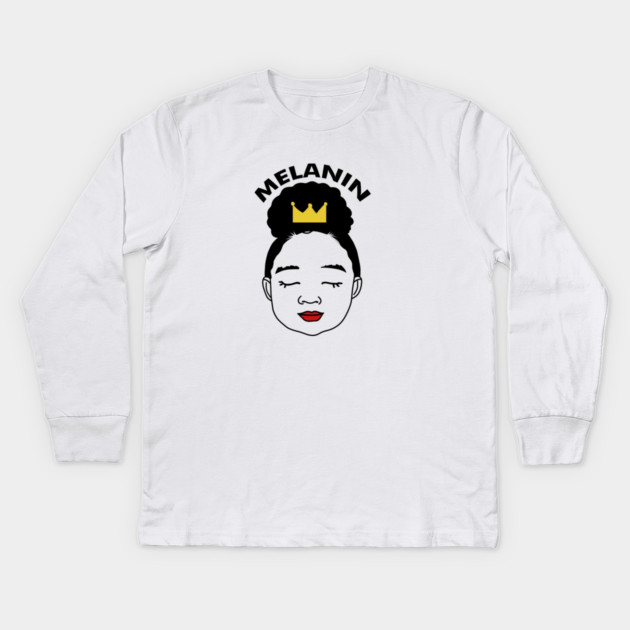 Melanin Afro Girl Birthday, Proud African Kids Long Sleeve T-Shirt by logiamerch