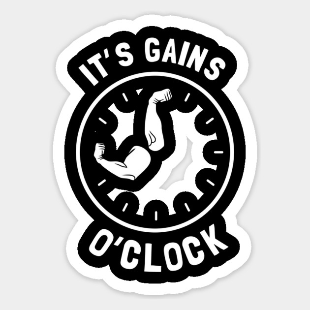 It's Gains O'Clock Magnet by dumbshirts