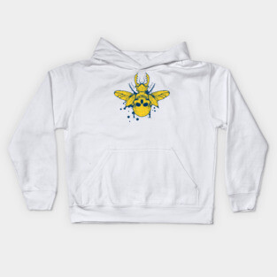 Yellow beetle Kids Hoodie