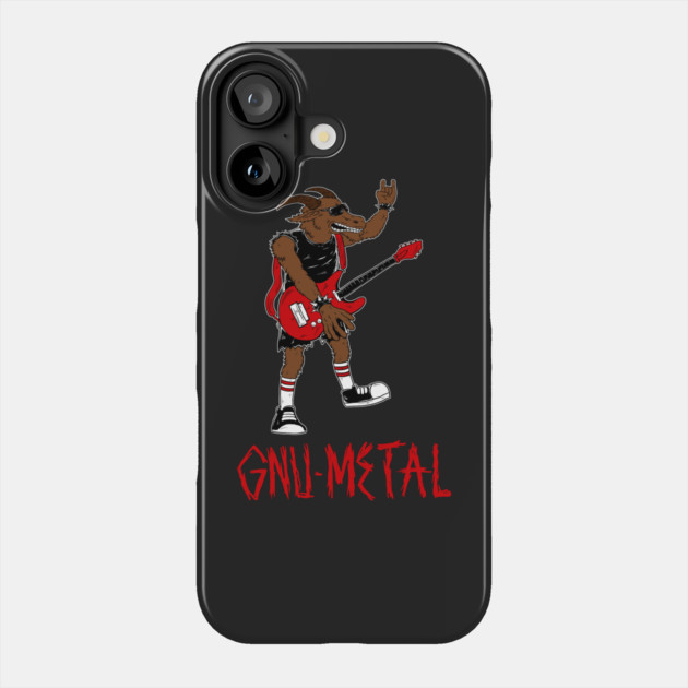 Gnu Metal Phone Case by dumbshirts