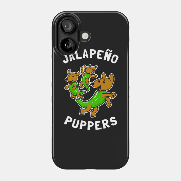 Jalapeño Puppers Phone Case by dumbshirts