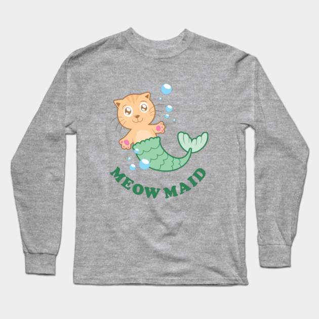 MeowMaid Long Sleeve T-Shirt by dumbshirts