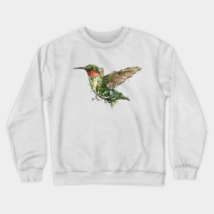 Ruby Throated Hummingbird Crewneck Sweatshirt