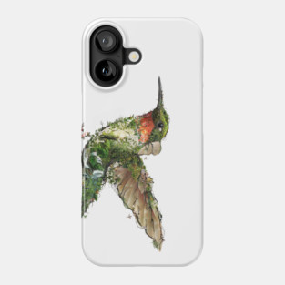 Ruby Throated Hummingbird Phone Case