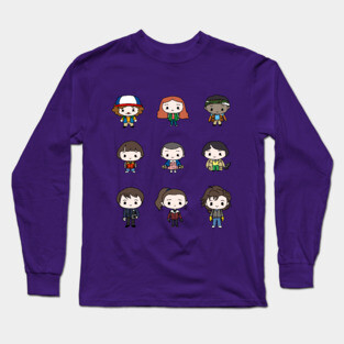 Stranger Things Kids Fan Art Long Sleeve T-Shirt