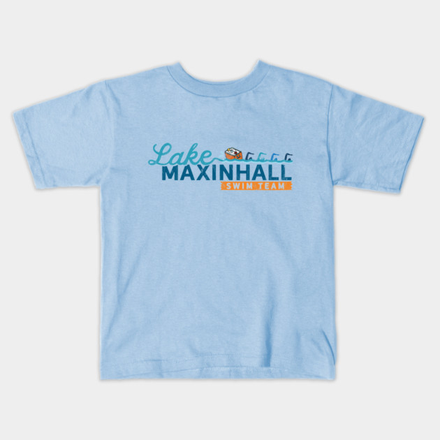 Lake Maxinhall Swim Team Kids T-Shirt by Camp Happy Hour