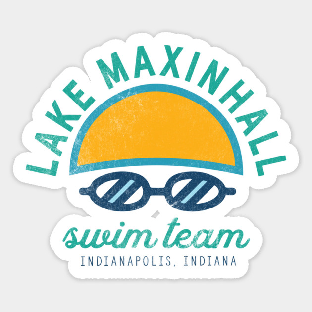 Lake Maxinhall Swim Team Goggled Magnet by Camp Happy Hour