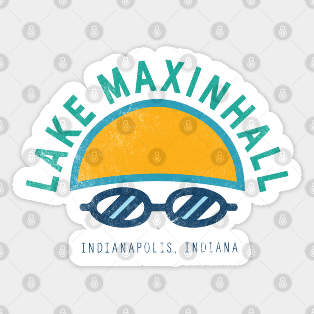 Lake Maxinhall Goggled Sticker by Camp Happy Hour