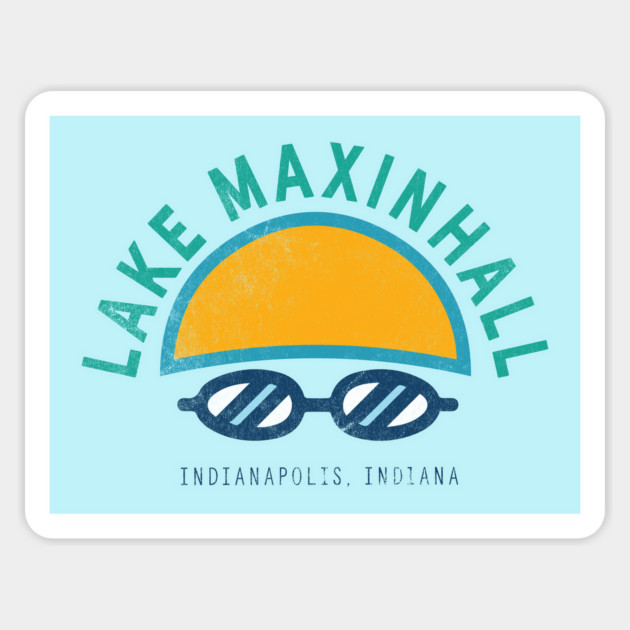 Lake Maxinhall Goggled Magnet by Camp Happy Hour