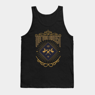 Tattoo Artist Golden Shield Tank Top