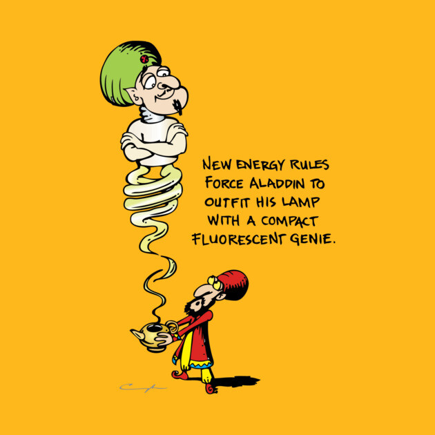 Aladdin's New Compact Fluorescent Genie by Not Your Mothers Goose