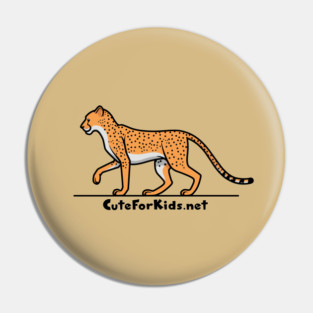 CuteForKids - Cheetah - Branded Pin