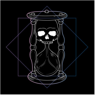Skull Hourglass Posters and Art