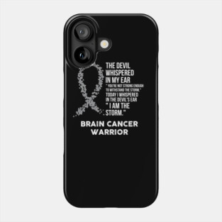 The Devil- Brain Cancer Awareness Support Ribbon Phone Case