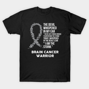 The Devil- Brain Cancer Awareness Support Ribbon T-Shirt