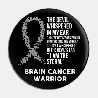 The Devil- Brain Cancer Awareness Support Ribbon Pin