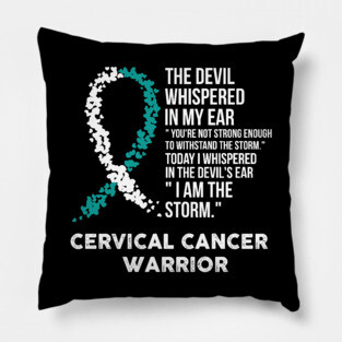 The Devil- Cervical cancer Awareness Support Ribbon Pillow