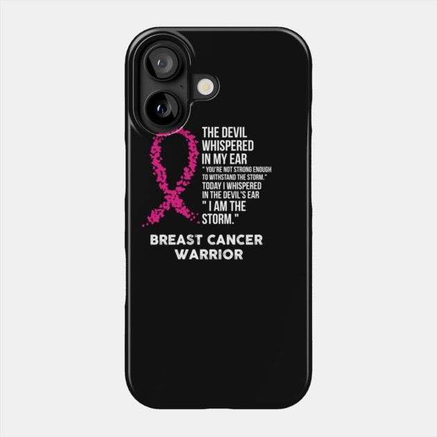 The Devil- Breast cancer Awareness Support Ribbon Phone Case by HomerNewbergereq