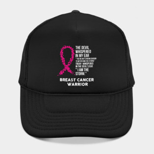 The Devil- Breast cancer Awareness Support Ribbon Hat