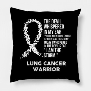 The Devil- Lung Cancer Awareness Support Ribbon Pillow