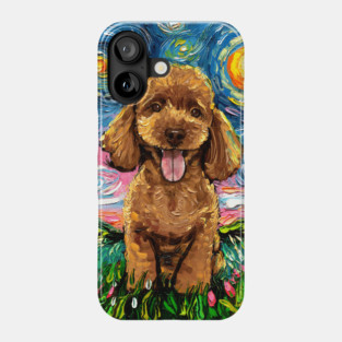 Apricot Poodle Night Phone Case