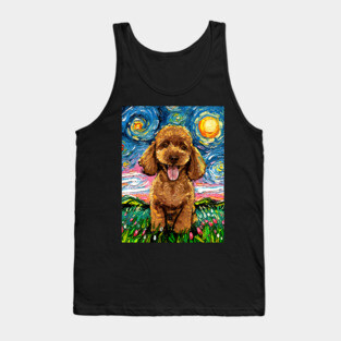 Apricot Poodle Night Tank Top