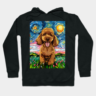 Apricot Poodle Night Hoodie