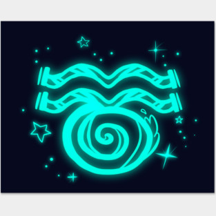 Aquarius zodiac Posters and Art
