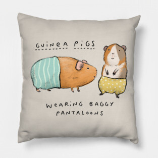 Guinea Pigs Wearing Baggy Pantaloons Pillow