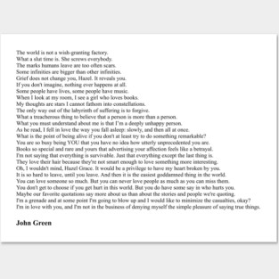 John Green Quotes Posters and Art