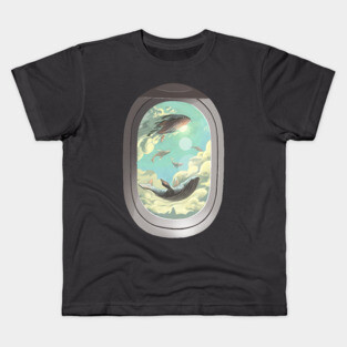 Flying whales Kids T-Shirt