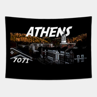 Athens Comic Book City Tapestry