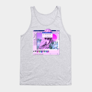 Vaporwave Roman Bust Tank Top