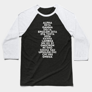 Greek Alphabet Letters Baseball T-Shirt