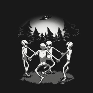 The Alien Dance - Dancing Retro Cartoon Aliens T-Shirt