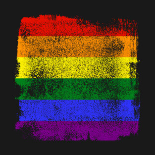 Distressed Gay/Queer Pride Rainbow Flag T-Shirt