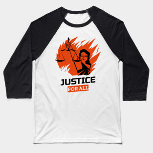 Justice for All Power to the People Baseball T-Shirt