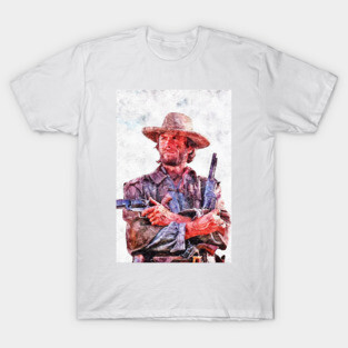 ✪ A Tribute to Clint Eastwood ✪ Watercolor Portrait T-Shirt