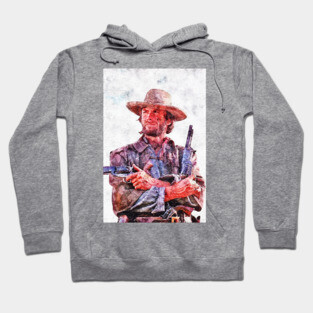 ✪ A Tribute to Clint Eastwood ✪ Watercolor Portrait Hoodie