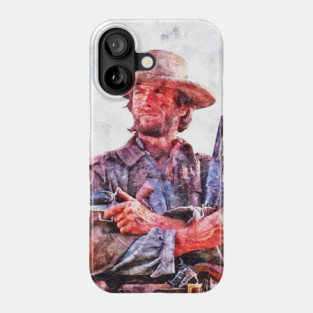 ✪ A Tribute to Clint Eastwood ✪ Watercolor Portrait Phone Case