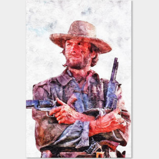 ✪ A Tribute to Clint Eastwood ✪ Watercolor Portrait Posters and Art