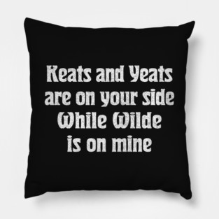 Keats & Yeats & Wilde / Smiths Lyrics Fan Design Pillow