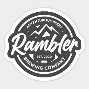 Rambler Brewing Company logo tee - dark Sticker