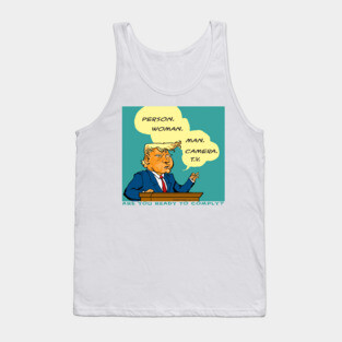 Person. Woman. Man. Camera. TV. Tank Top