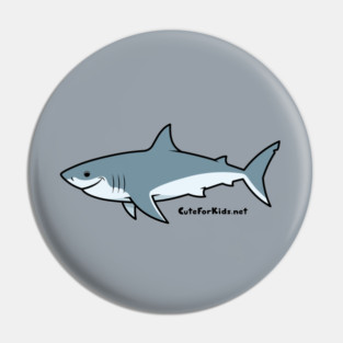 CuteForKids - Great White Shark - Branded Pin