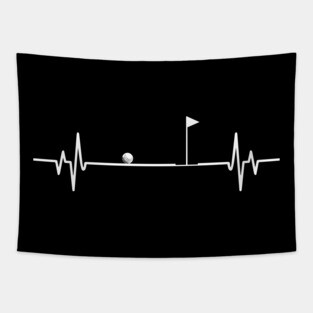Golf heartbeat - Cool Funny Golfer Gift Tapestry