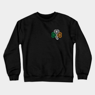 Ireland Flag Over a Celtic Knot Shamrock Crewneck Sweatshirt